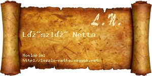 László Netta névjegykártya